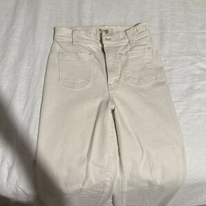 Madewell High Rise Cream Jeans
